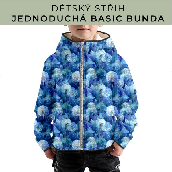 Dětský střih - jednoduchá dětská BASIC  bunda