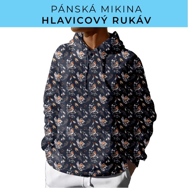 PÁNSKÝ střih - mikina s kapucí