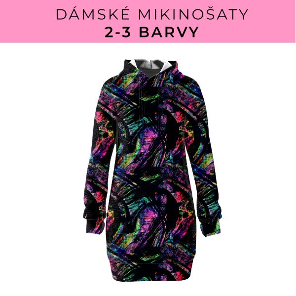 DÁMSKÝ střih - Mikinošaty 2-3 barvy