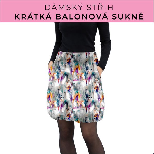 Dámský střih - balonová krátká sukně