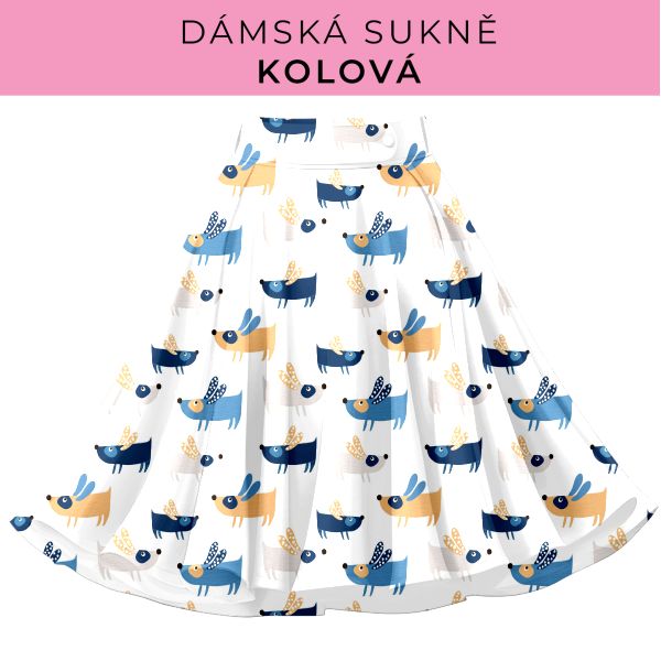 DÁMSKÝ střih - Kolová sukně