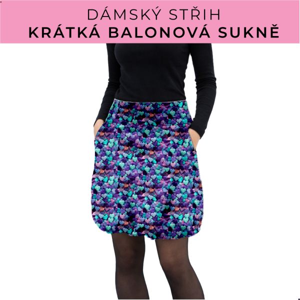 Dámský střih - balonová krátká sukně