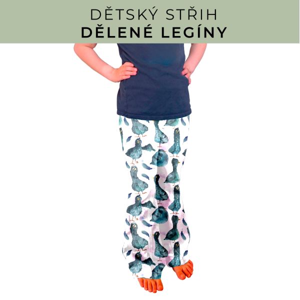 Dětský střih - Dělené legíny