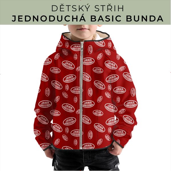 Dětský střih - jednoduchá dětská BASIC  bunda