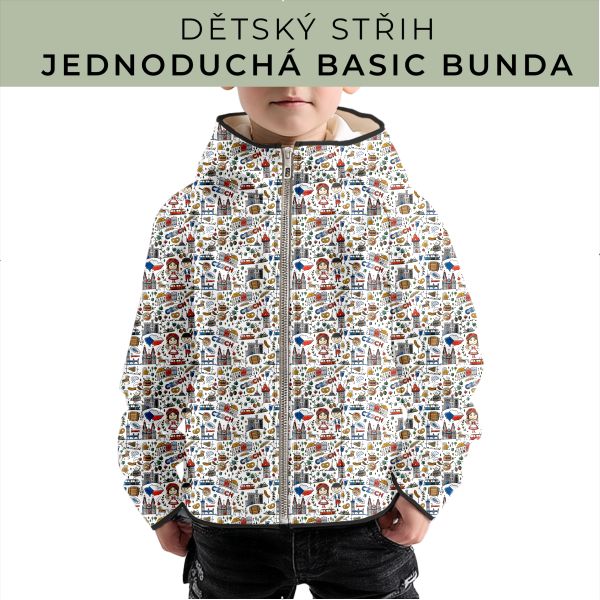Dětský střih - jednoduchá dětská BASIC  bunda