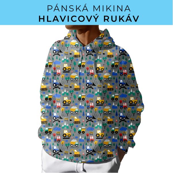 PÁNSKÝ střih - mikina s kapucí