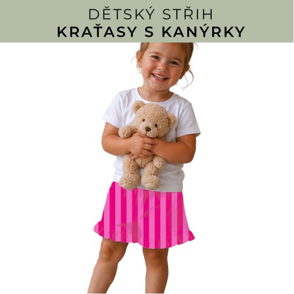 Dětský střih - Kraťásky s kanýrkem