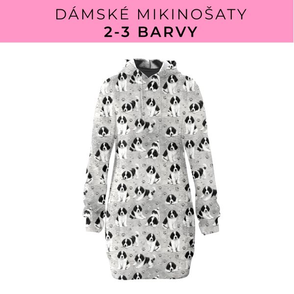 DÁMSKÝ střih - Mikinošaty 2-3 barvy