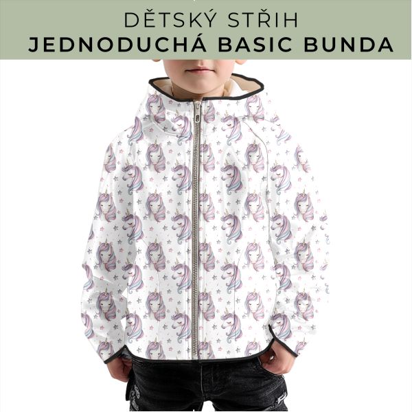Dětský střih - jednoduchá dětská BASIC  bunda
