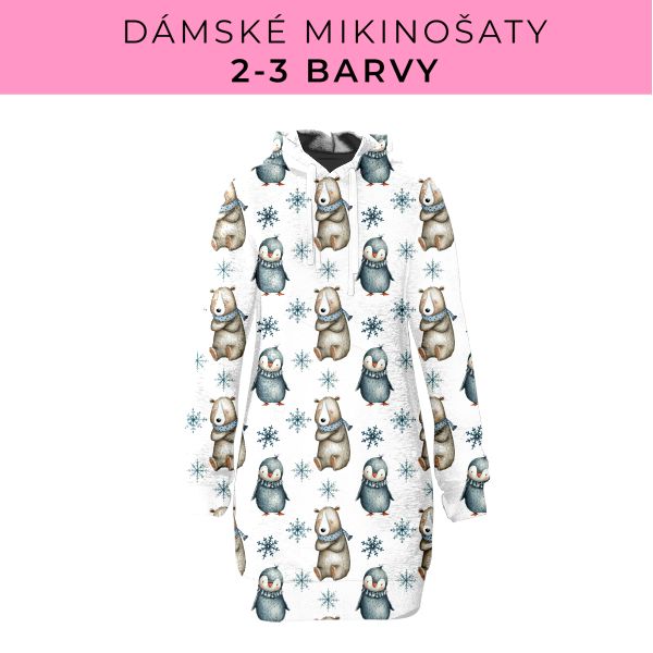 DÁMSKÝ střih - Mikinošaty 2-3 barvy