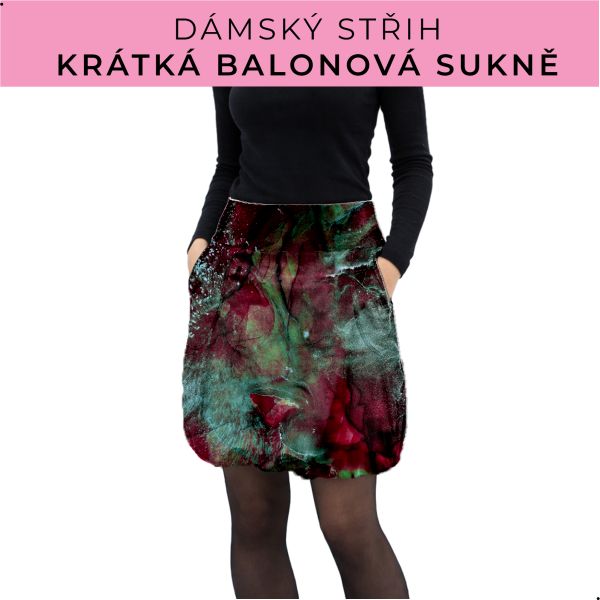 Dámský střih - balonová krátká sukně