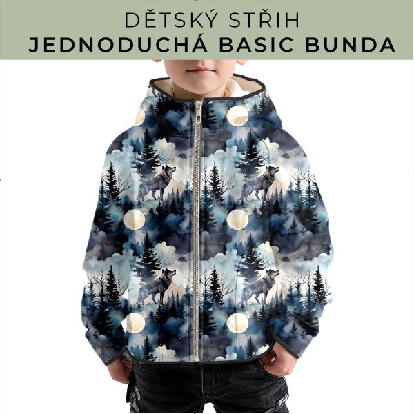 Dětský střih - jednoduchá dětská BASIC  bunda