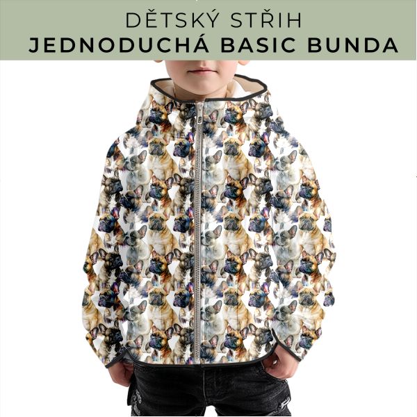 Dětský střih - jednoduchá dětská BASIC  bunda
