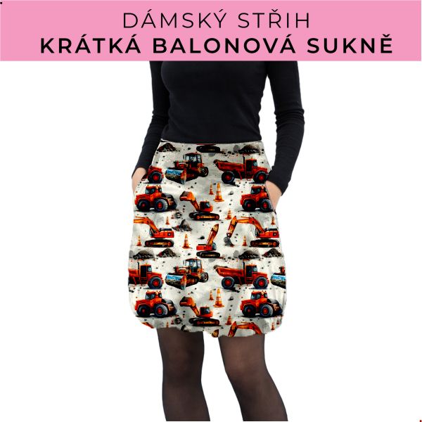 Dámský střih - balonová krátká sukně