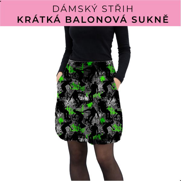 Dámský střih - balonová krátká sukně