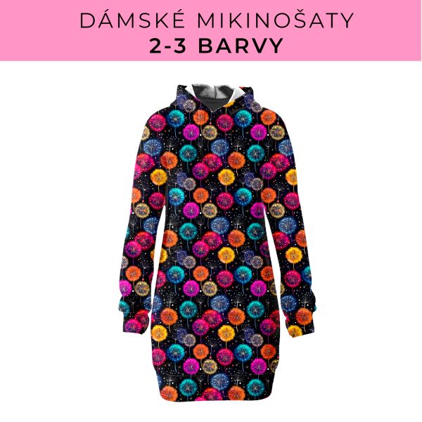 DÁMSKÝ střih - Mikinošaty 2-3 barvy
