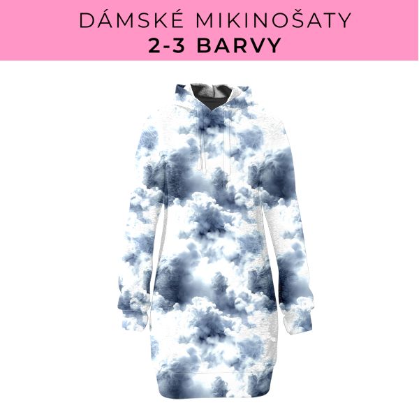 DÁMSKÝ střih - Mikinošaty 2-3 barvy
