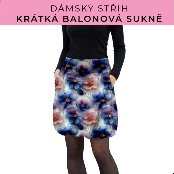 Dámský střih - balonová krátká sukně