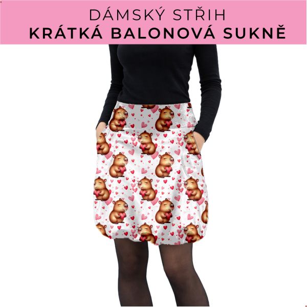 Dámský střih - balonová krátká sukně