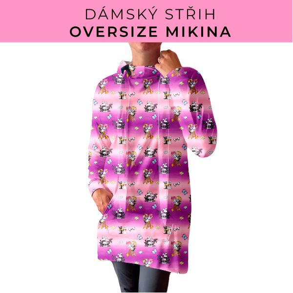 DÁMSKÝ střih - Oversize mikina