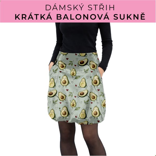 Dámský střih - balonová krátká sukně
