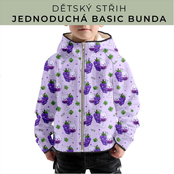 Dětský střih - jednoduchá dětská BASIC  bunda
