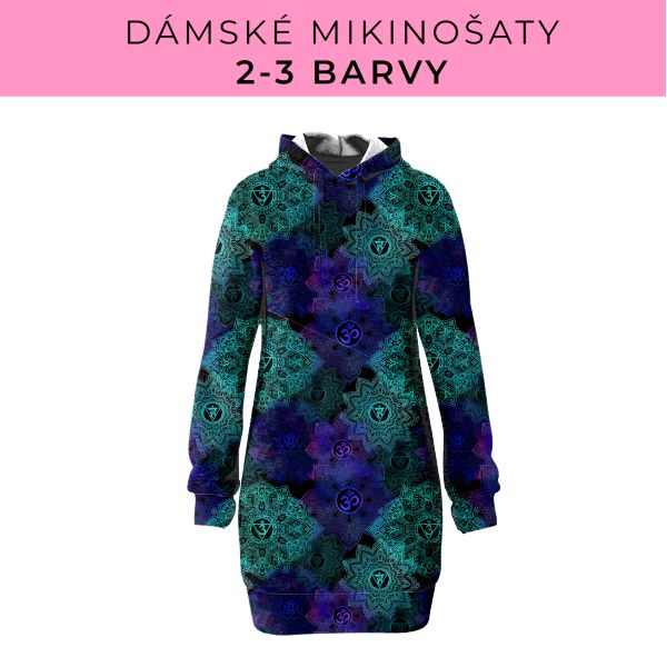 DÁMSKÝ střih - Mikinošaty 2-3 barvy