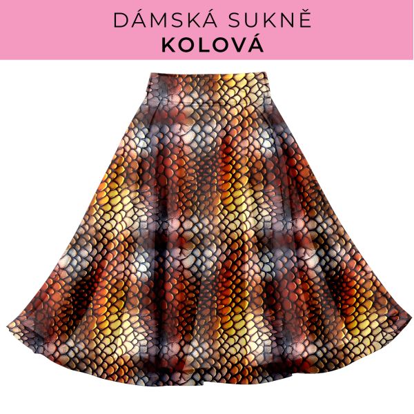 DÁMSKÝ střih - Kolová sukně