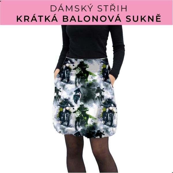 Dámský střih - balonová krátká sukně