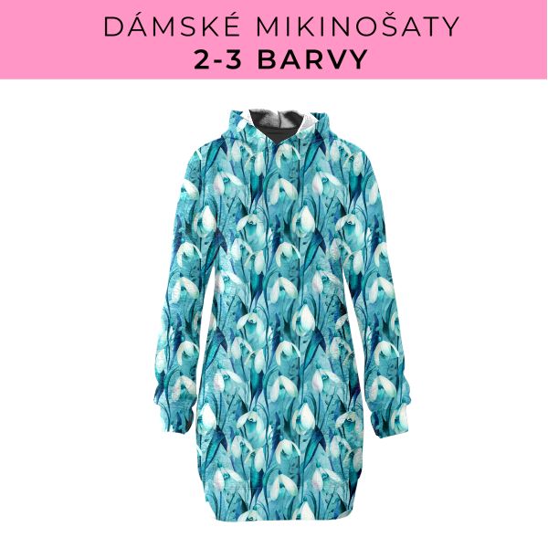 DÁMSKÝ střih - Mikinošaty 2-3 barvy