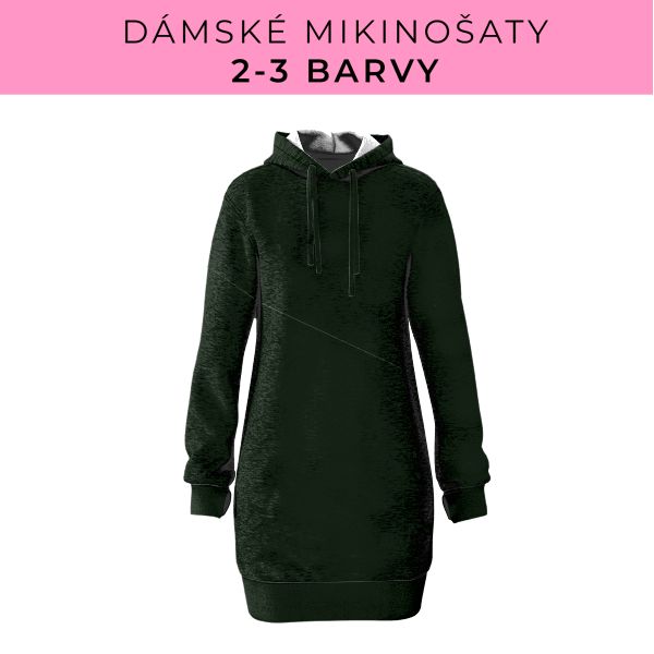 DÁMSKÝ střih - Mikinošaty 2-3 barvy