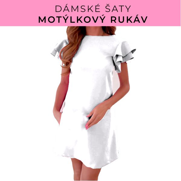 DÁMSKÝ střih - šaty s motýlkovým rukávem