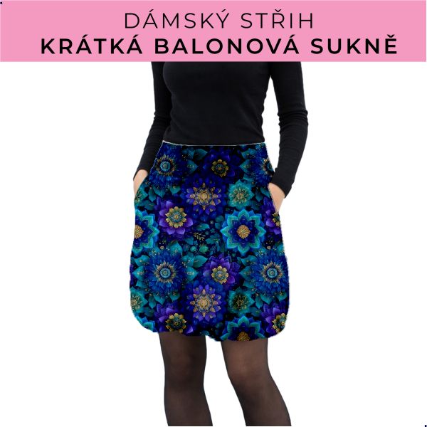 Dámský střih - balonová krátká sukně
