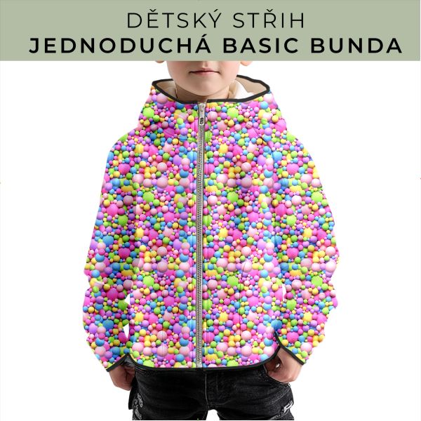 Dětský střih - jednoduchá dětská BASIC  bunda
