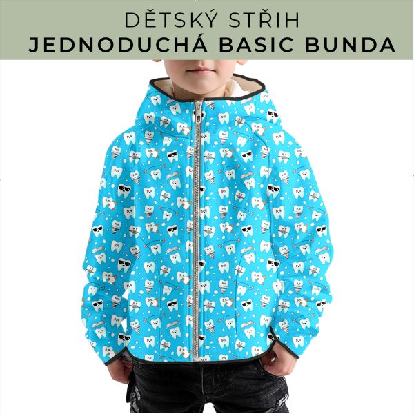 Dětský střih - jednoduchá dětská BASIC  bunda