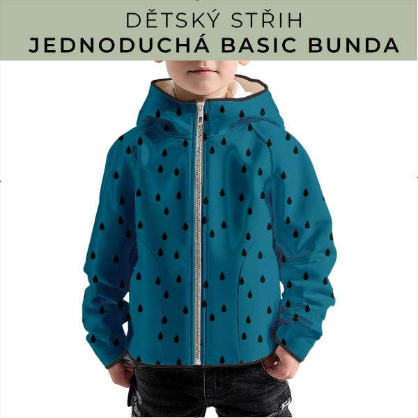 Dětský střih - jednoduchá dětská BASIC  bunda