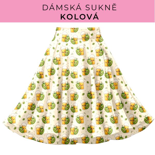 DÁMSKÝ střih - Kolová sukně