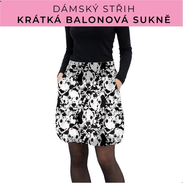 Dámský střih - balonová krátká sukně
