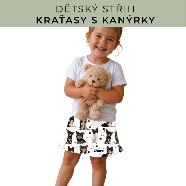 Dětský střih - Kraťásky s kanýrkem