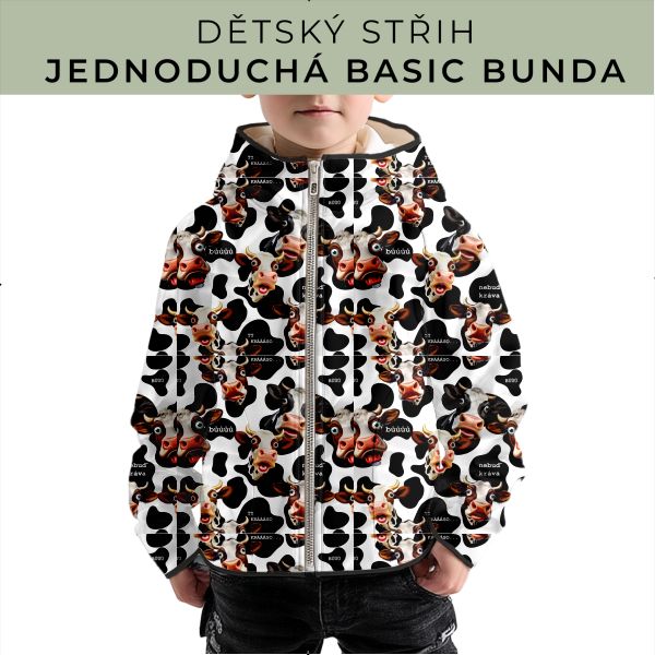 Dětský střih - jednoduchá dětská BASIC  bunda