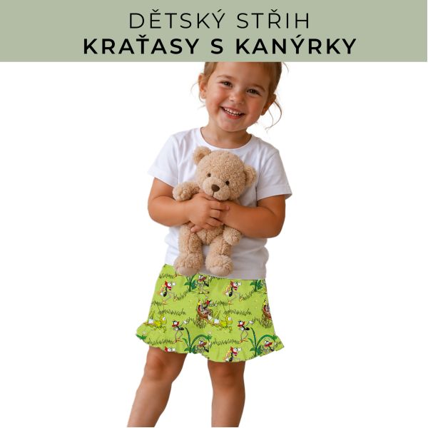 Dětský střih - Kraťásky s kanýrkem