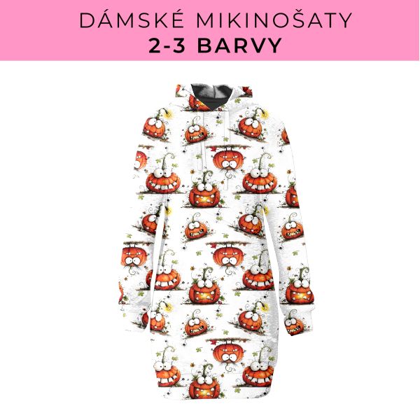 DÁMSKÝ střih - Mikinošaty 2-3 barvy