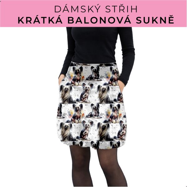 Dámský střih - balonová krátká sukně