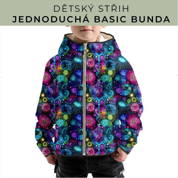 Dětský střih - jednoduchá dětská BASIC  bunda