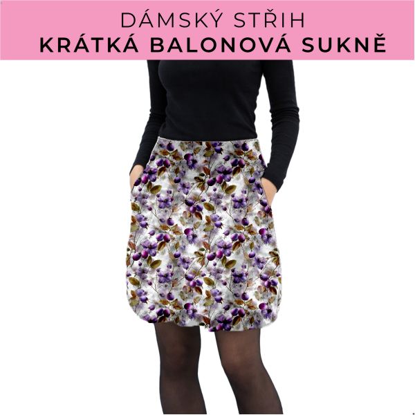 Dámský střih - balonová krátká sukně