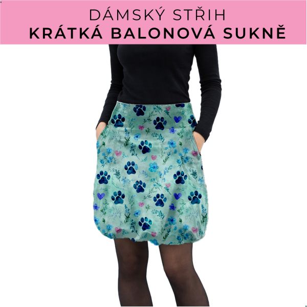 Dámský střih - balonová krátká sukně