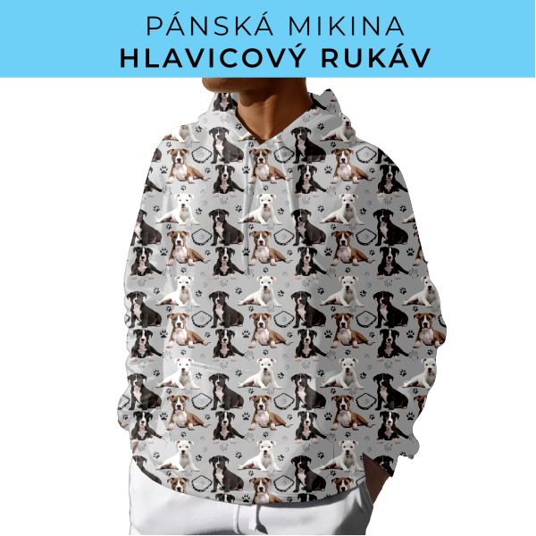 PÁNSKÝ střih - mikina s kapucí