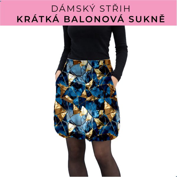 Dámský střih - balonová krátká sukně