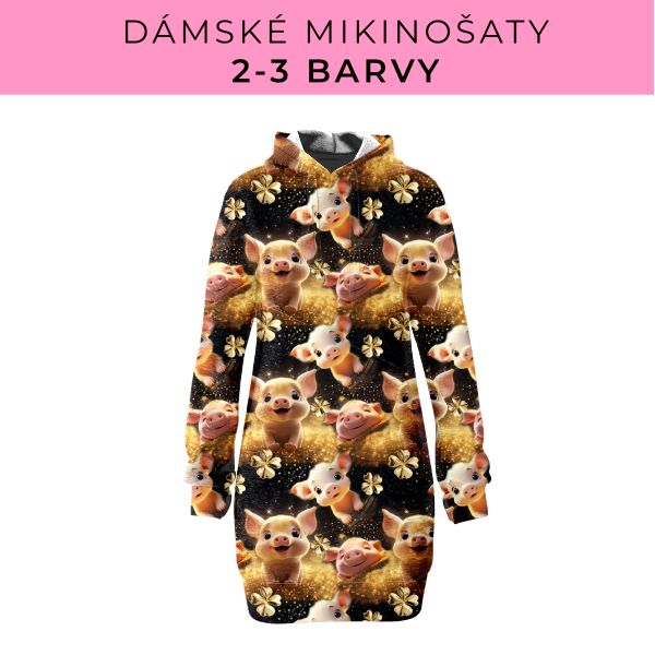DÁMSKÝ střih - Mikinošaty 2-3 barvy