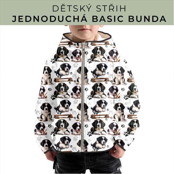 Dětský střih - jednoduchá dětská BASIC  bunda